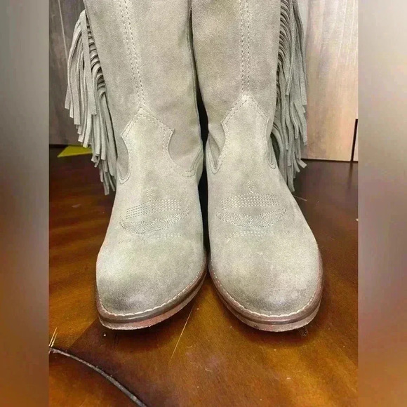 Zadig & Voltaire Tan Ankle Boots with Fringe - Picture 8 of 11